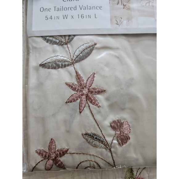 CHF Industries 2 Pair Clara 54"W x 16"L Tailored Valences - Picture 2 of 7